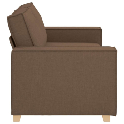 Sofa 2-osobowa brązowa 140 cm tkanina