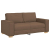 Sofa 2-osobowa brązowa 140 cm tkanina