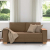Sofa 2-osobowa brązowa 140 cm tkanina
