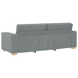 Sofa 3-osobowa Jasnoszara 180 cm Tkanina