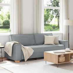 Sofa 3-osobowa Jasnoszara 180 cm Tkanina
