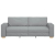 Sofa 3-osobowa Jasnoszara 180 cm Tkanina