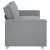 Sofa 3-osobowa Jasnoszara 180 cm Tkanina