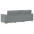 Sofa 3-osobowa Jasnoszara 180 cm Tkanina