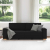 Sofa 3-osobowa Czarna 180 cm Tkanina
