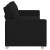 Sofa 3-osobowa Czarna 180 cm Tkanina