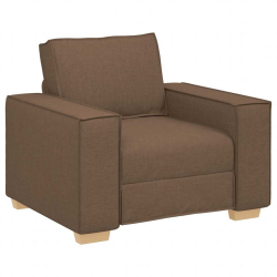 Sofa Fotel Brązowy 60 cm Tkanina