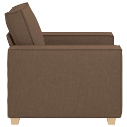 Sofa Fotel Brązowy 60 cm Tkanina