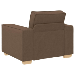 Sofa Fotel Brązowy 60 cm Tkanina