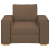 Sofa Fotel Brązowy 60 cm Tkanina