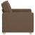 Sofa Fotel Brązowy 60 cm Tkanina