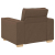 Sofa Fotel Brązowy 60 cm Tkanina