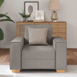 Sofa Fotel Taupe 60 cm Tkanina