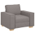 Sofa Fotel Taupe 60 cm Tkanina
