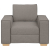 Sofa Fotel Taupe 60 cm Tkanina