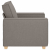 Sofa Fotel Taupe 60 cm Tkanina