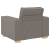 Sofa Fotel Taupe 60 cm Tkanina
