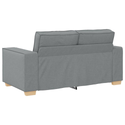 Sofa 2-osobowa Jasnoszara 120 cm Tkanina