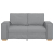 Sofa 2-osobowa Jasnoszara 120 cm Tkanina
