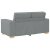Sofa 2-osobowa Jasnoszara 120 cm Tkanina