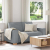 Sofa 2-osobowa Jasnoszara 120 cm Tkanina