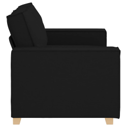 Sofa 2-osobowa Czarna 120 cm Tkanina