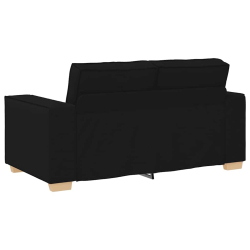 Sofa 2-osobowa Czarna 120 cm Tkanina