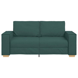 Sofa 2-osobowa Ciemnozielona 140 cm Tkanina