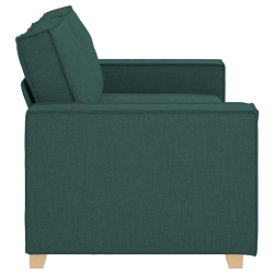 Sofa 2-osobowa Ciemnozielona 140 cm Tkanina