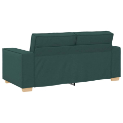 Sofa 2-osobowa Ciemnozielona 140 cm Tkanina