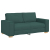 Sofa 2-osobowa Ciemnozielona 140 cm Tkanina