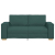 Sofa 2-osobowa Ciemnozielona 140 cm Tkanina