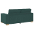Sofa 2-osobowa Ciemnozielona 140 cm Tkanina