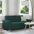 Sofa 2-osobowa Ciemnozielona 140 cm Tkanina