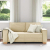 Sofa 2-osobowa kremowa 140 cm Tkanina