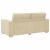 Sofa 2-osobowa kremowa 140 cm Tkanina