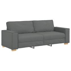 Sofa 3-osobowa Ciemnoszara 180 cm Tkanina