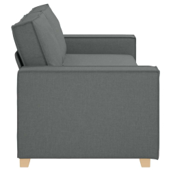 Sofa 3-osobowa Ciemnoszara 180 cm Tkanina