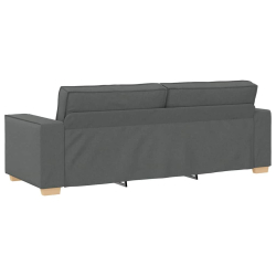 Sofa 3-osobowa Ciemnoszara 180 cm Tkanina