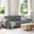 Sofa 3-osobowa Ciemnoszara 180 cm Tkanina