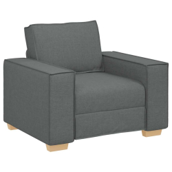 Sofa Fotel Ciemnoszary 60 cm Tkanina