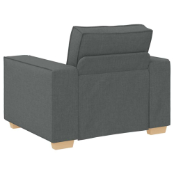 Sofa Fotel Ciemnoszary 60 cm Tkanina
