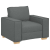 Sofa Fotel Ciemnoszary 60 cm Tkanina