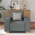 Sofa Fotel Ciemnoszary 60 cm Tkanina