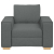Sofa Fotel Ciemnoszary 60 cm Tkanina