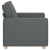 Sofa Fotel Ciemnoszary 60 cm Tkanina