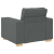 Sofa Fotel Ciemnoszary 60 cm Tkanina