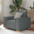 Sofa Fotel Ciemnoszary 60 cm Tkanina
