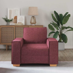 Sofa Fotel Wino Czerwone 60 cm Tkanina