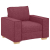 Sofa Fotel Wino Czerwone 60 cm Tkanina